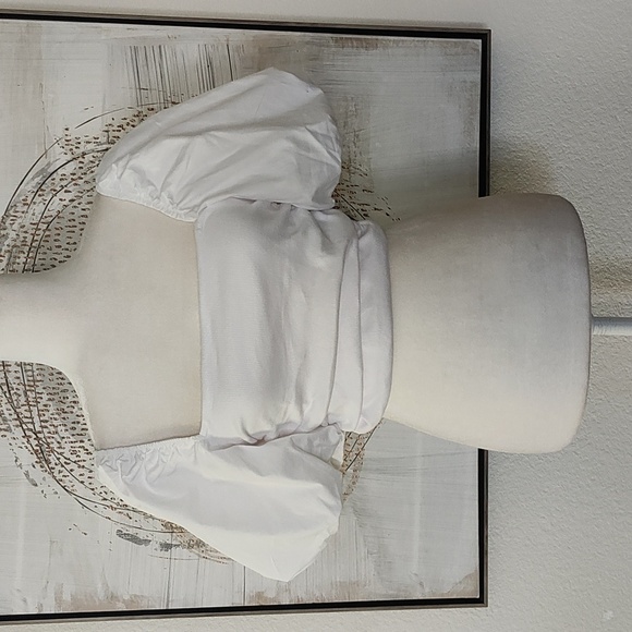 New ZARA Crop Top Puff Sleeves Size M - Picture 2 of 8